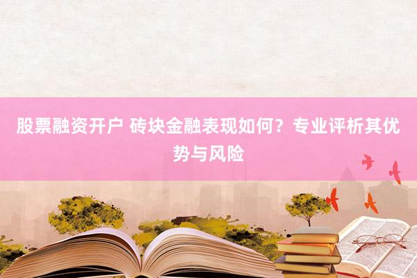 股票融资开户 砖块金融表现如何？专业评析其优势与风险
