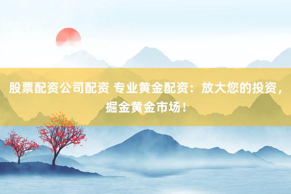 股票配资公司配资 专业黄金配资：放大您的投资，掘金黄金市场！